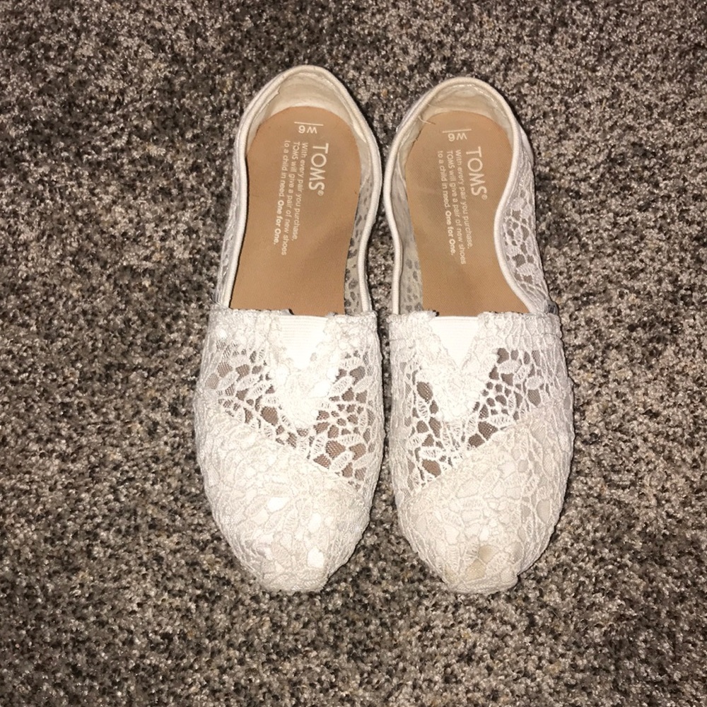 Toms White Lace Classics